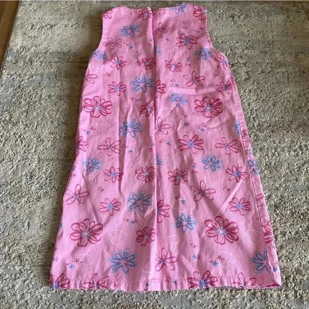 Disney Store Vintage 90s Rare Pink Cotton Floral Dress Minnie Embroidered: Med